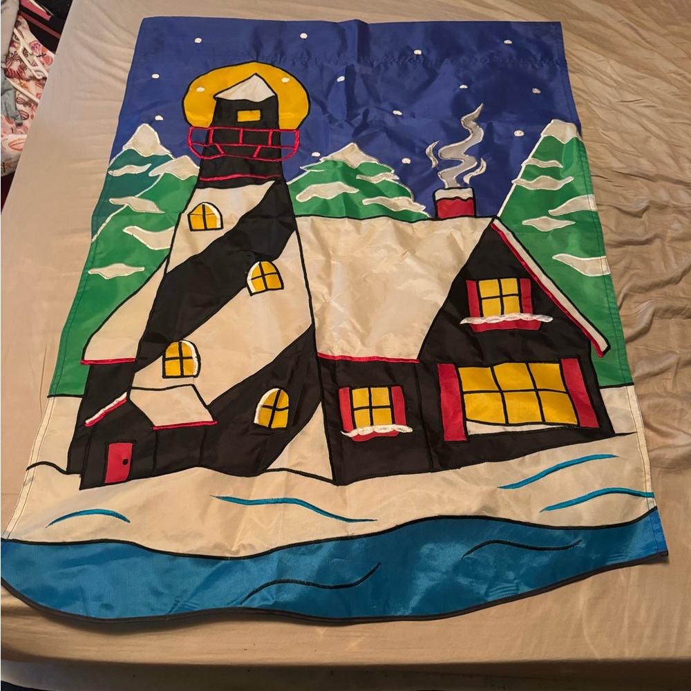 Winter vertical flag